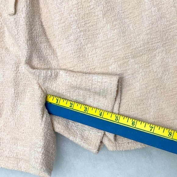 New Current Air Women's Ivory Blush Shorts Nubby Knit Drawstring Waist Medium - Picture 4 of 7